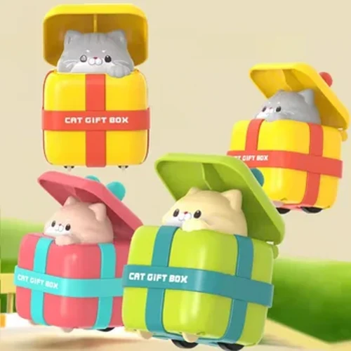 Mini Quán Tính Ép Xe Kawaii Nhỏ Mèo Ngộ nạn Trượt Báo Chí Đồ Chơi Nhựa Kitty Trượt Xe dành cho Trẻ Em Đồ Chơi Trẻ Em quà Tặng