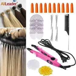 Pro Hair Extensions Tools Fusion Heat Iron Connector Wand Melting Tool Set Italian Keratin Glue Hair Clips Pale Lima Pume.