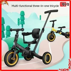 Kinderdreiräder, Pedalkarren, multifunktionale Laufkarren für Kinder, Dreiräder zum Schieben, Kinderwagen und Zauberwerkzeug für Kinder