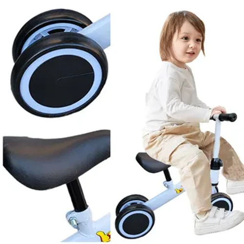 12-36 Méint Reiden Spillsaachen fir 1 Joer al Keng Pedal 4 Silence Rieder a Soft Seat Puppelcher Balance Bike Kanner Éischt Bike Kaddoe