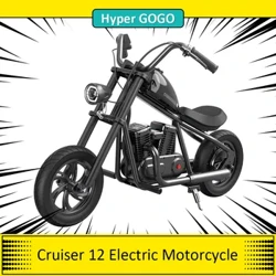 HYPER GOGO Cruiser 12 Electric Chopper -moottoripyörä lapsille 24V 5,2Ah 160W,lasten pyörä 12'x3' renkailla, 12KM Top Range