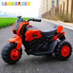 Çocuk elektrikli motosiklet üç tekerlekli bisiklet şarj edilebilir 3 tekerlekli Scooter araçlara binme elektrikli araba çocuklar için 1-6 yıl hediye