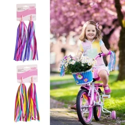 2 stk Sykkelstyre Fargerike dusk Streamere Barnescooter Sykkelbånd Sykkeltilbehør Barnescooter Sykkel Decorbike tilgang