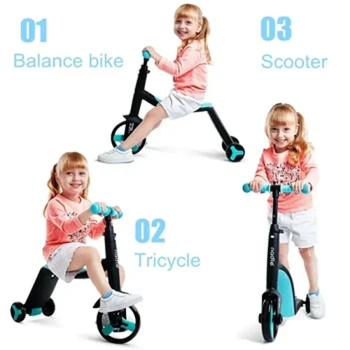 3 Trong 1 Trẻ Em Kick Scooter Kickboard + Xe Ba Bánh + Xe Đạp Cân Bằng Trẻ Em Đi Xe Trên Đồ Chơi Bé Trai Gái Xe Trượt Scooter Có Thể Điều Chỉnh bé Quà Tặng Sinh Nhật