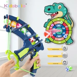 Dinosaur Sticky Ball Bue Target Dartboard Elefant Pædagogisk legetøj Børn Slingshot Lege Arrow Legetøj Sæt Børn Udendørs Legetøj