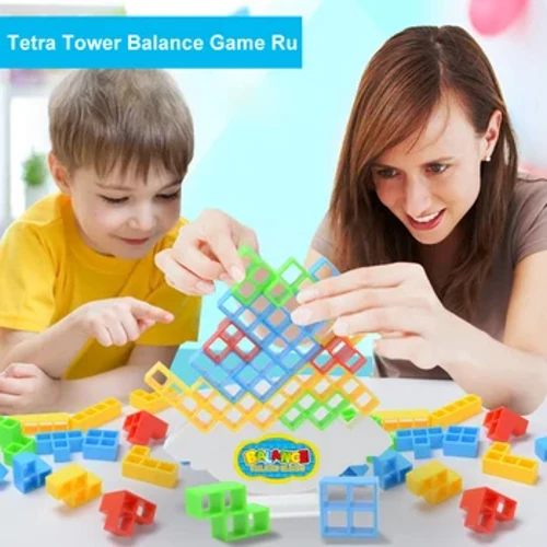 16-48 Blocks Building Block Brick Toy Balanse Stacked Tetra Tower Game Swing High Russian Building Blocks Stack Kid Desktop Laruang
