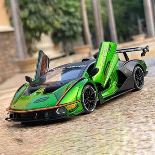 1:24 Scale Lamborghini SCV12 Diecast -automalli ääni- ja valotehosteilla, jousitettu toiminta