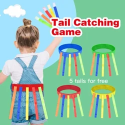 Catch Tail Rekviziti Smešna igra na prostem Igrača Pas Vrtec Kolektivna igra Pulling Tail Igra Timsko delo staršev in otrok Usposabljanje spretnosti