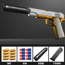Sviedinys mėtomas minkštas kulkas Airsoft pistoletas žaislas EVA Vaikų žaislinis pistoletas Lauko kovinis ginklas Valgyti vištienos granulių pistoletas žaislas berniukui