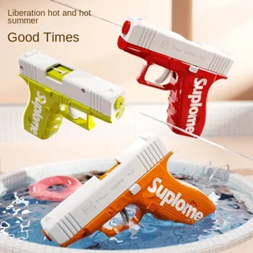 Kinderwaterpistool, handmatig continu Glock Ges.m.b.H. Waterpistool, jongens en meisjes spelen emmerkoelspeelgoed in zomerwaterpistool