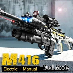 Điện M416 Súng Đồ Chơi Tự Động Gel Đạn Blaster Đồ Chơi Trẻ Em Trò Chơi Ngoài Trời Airsoft Súng Trường Bắn Tỉa Splatter Súng Vũ Khí Cho Bé Trai
