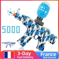 AKM-47 Automatische Ploetert Bal Waterpistool Elektrische Gel Ploetert Outdoor Schieten Met 5000 Bom Crystal Bullets Voor Kinderen Gift