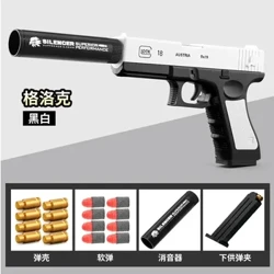 Nyaste Glock M1911 Shell Ejection Airsoft Pistol Barnleksak Soft Bullet Gun Pojkar Utomhusspel Armas Bl84