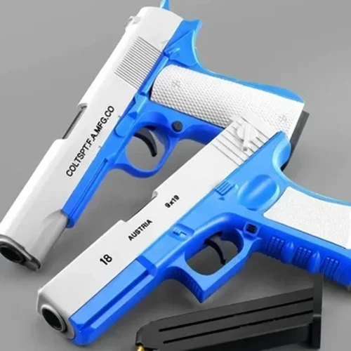 2024 M1911 Mềm Viên Đạn Súng Đồ Chơi Xốp Phóng Đồ Chơi Xốp Phi Tiêu Quà Tặng Giáng Sinh Súng Airsoft Với ​​Bộ Giảm Thanh Cho Trẻ Em Người Lớn mới 6 +
