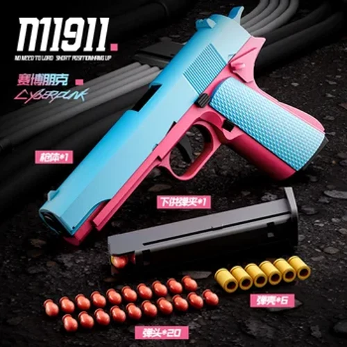 M1911 Colt Toy Gun Pistol Soft Bullet Shell Ejected Blaster Manual Airsoft Air Gun Launcher Za djecu Odrasle Pucačke igre
