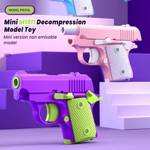 Mini 1911 Kanner Toy Gun 3D Model Gun Kid's Toy Gun Net-Firing Bullets Toy Gun Gummistécker Launcher Collection Kaddo
