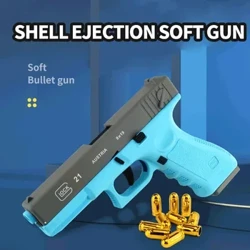 Kabuk Fırlatma Tabanca Glock Yumuşak Kurşun Oyuncak Tabanca G17 Tabanca Blaster Başlatıcısı Çocuk Silah Modeli Erkek Doğum Günü Hediyeleri Açık Hava Oyunu