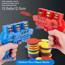 Kinderen Leuk Speelgoed Vliegende Schotel Guns Uitwerpen Vliegende Schijf 100 EVA Zachte Kogels Speelgoed Pistool Kinderen Outdoor Games Interactief Sport speelgoed