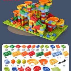 168-336PCS I-Marble Race Run Blocks Maze Ball Track Blocks Buildings Ifaneli Yepulasitiki Amaslayidi Hlanganisa Izitini ze-DIY Izingane Isipho sikaKhisimusi