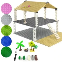Plaques de base à double face 32 * 32 Plastique petite plaque de briques compatibles Dimensions Classic Dimensions Blocons de construction