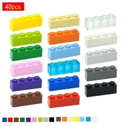 Figure spesse fai -da -te Bricks 1x4 dots Building Building Educational Classic Brick Compatible Leduo 3010 Plastic Plastic 40pcs per bambini