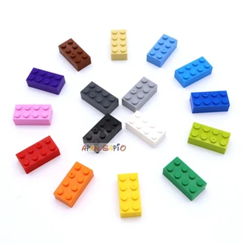40pcs Mafiafia 2x4 DIY Poloka Faufale Ata Piliki togitogi Fa'aa'oa'oga Fuafuaga Fuafua Fa'atasi ma 3001 meata'alo palasitika mo Tamaiti