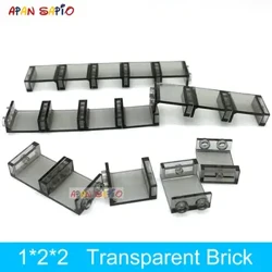 20pcs DIY Building Blocks 1x2x2 Transparent Plate Bricks Educational Plastic Toys for Children Compatible with 4864 Kids Gifts