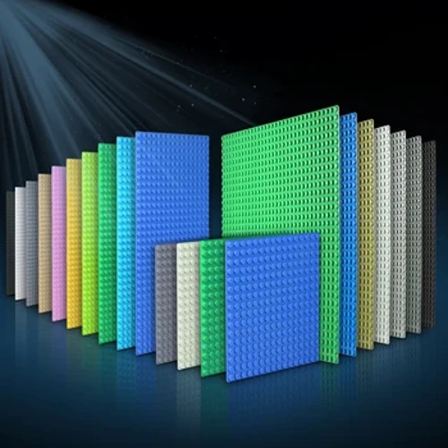 Klassesch Base Placke Plastik Bricks Baseplates Stad Dimensiounen Bausteng Konstruktioun Spillsaachen