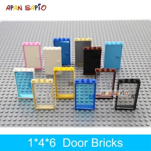10 Chiếc DIY Khối Xây Dựng Cửa Dày Gạch 1X4X6 Giáo Dục Sáng Tạo Tương Thích Với 60596 60616 Đồ Chơi Nhựa dành Cho Trẻ Em