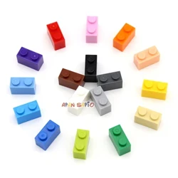 100pcs Décke 1x2 DIY Bausteng Figuren Bricks Dot Educational Creative Gréisst Kompatibel mat 3004 Plastik Spillsaachen fir Kanner