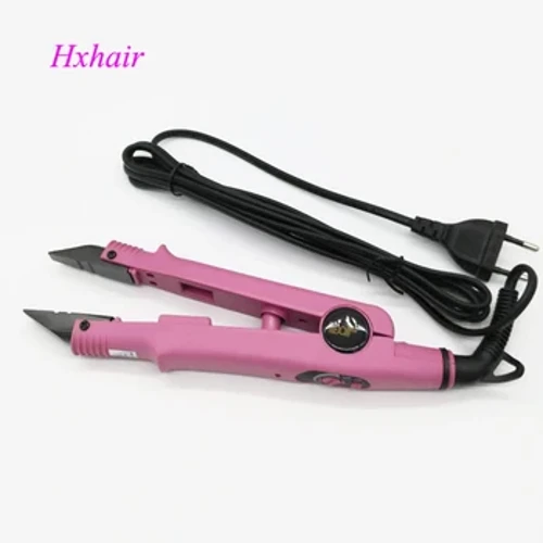 Tipo B con conector de fusión de extensión de cabello con ajuste de temperatura de punta plana/plancha de fusión de cabello/conector de fusión de cabello