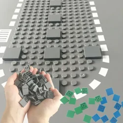 50-100 bucăți țiglă plată 2x2 2x4 DIY Enlighten Plastic Smooth Building Block CărămiziCompatibile cu toate mărcile Asamblează particule