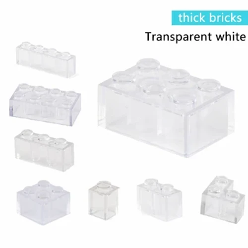 Màu Trắng Trong Suốt Khối Xây Dựng Dày Nhân Vật Gạch Giáo Dục Sáng Tạo Kích Thước Phù Hợp Với Thương Hiệu Khác Nhựa Tự Làm Đồ Chơi Accessorie