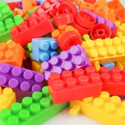 160 Cái/túi Nhựa Trẻ Em Khối Xây Dựng Gạch Tự Lắp Ráp Đồ Chơi Đồ Chơi Giáo Dục Cho Trẻ Em Bé Quà Tặng