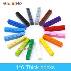 40pcs DIY Building Blocks Thick Figure Brick 1x6 Dots Educational Creative Size Compatible Sa 3009 Plastic na Laruan para sa mga Bata