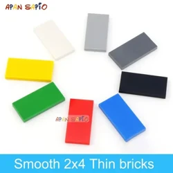 80pcs DIY Building Blocks Figures Bricks Smooth 2x4 Educational Creative Size Compatible with 87079 Plastic Toys for Children