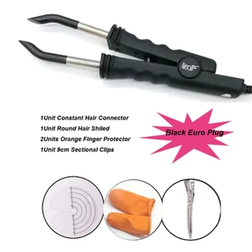 Captin pentru extensii de păr Conectori de căldură Cles Extensii de păr Fier de călcat pentru extensii V lighthair Instrumente de extensie constantă a părului