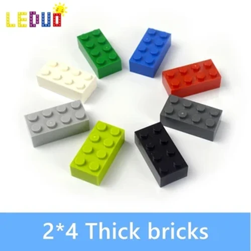 Bộ 50 DIY Khối Xây Dựng Nhân Vật Gạch Dày 2X4 Chấm Bi Giáo Dục Sáng Tạo Kích Thước Tương Thích Với 3001 Đồ Chơi Nhựa dành Cho Trẻ Em