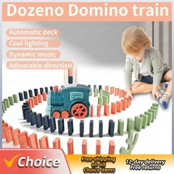 Automaattinen sijoittelu Domino-juna Sähköauton tiililohkot Sarjat Luovat pelit Älykkyys Opettavat tee-se-itse-lelut lapsille syntymäpäivälahja