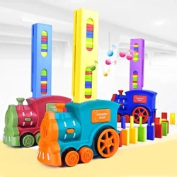Samodejno Polaganje Domino Vlak Električni Avto Opečni Bloki Kit Kreativna Igra Inteligenca Izobraževalna DIY Igrača Otroško Darilo za rojstni dan