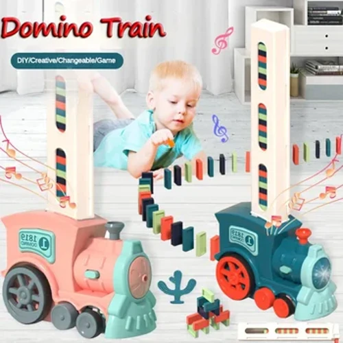 Dječje igračke Domino Vlak električni automobil Dječji automatski polaganje Domino set kockice kompleti dječije igrice za dječake Poklon