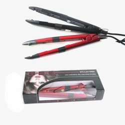 Coda clásico negro rojo profesional temperatura ajustable extensión de cabello prepegado hierro calor queratina fusión herramientas de conector