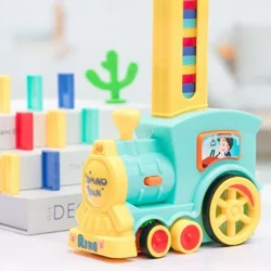 Domino Xe Lửa Bộ Trẻ Em Âm Thanh Ánh Sáng Domino Gạch Khối Nhiều Màu Sắc Trò Chơi Ngộ nghĩnh Tặng Đồ Chơi Điện Tử dành cho Trẻ Em Bé Trai Bé Gái