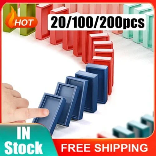 20/100/200 adet Küçük Tren Domino Duyusal Eğitim Renk Biliş Eğitici Oyuncaklar Çocuk Hediyeler için 20 adet/paket Rastgele Renk