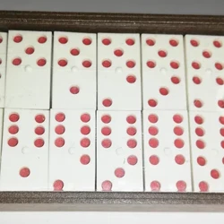 Domino, Mini Domino 28 tiles made in Spain game table ideal for camping trip play in family