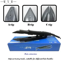 JR-611 A/B/C tip Professional Hair Extension Fusion Iron Heat Connector Wand Iron Melting Tool+EU outlet