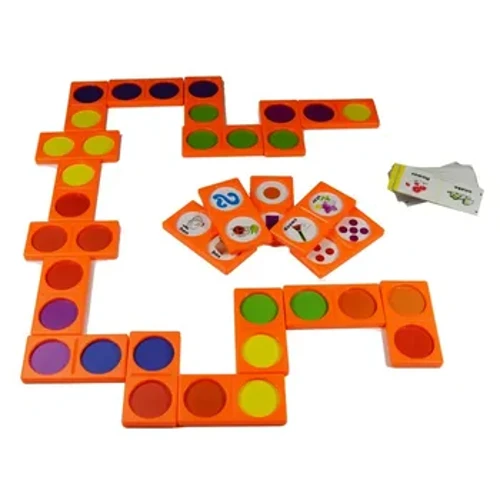 JOCCA KIDS – jogo de dominó com cores, formas, números e objetos. Brinquedo educativo quebra-cabeça para dar desde cedo. Jogos de tabuleiro para promover concentração, memória, lógica e socialização