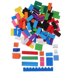 1 Set Wood Domino Set Aelwyd Domino Toy Addysgol Domino Block Kids Affeithiwr