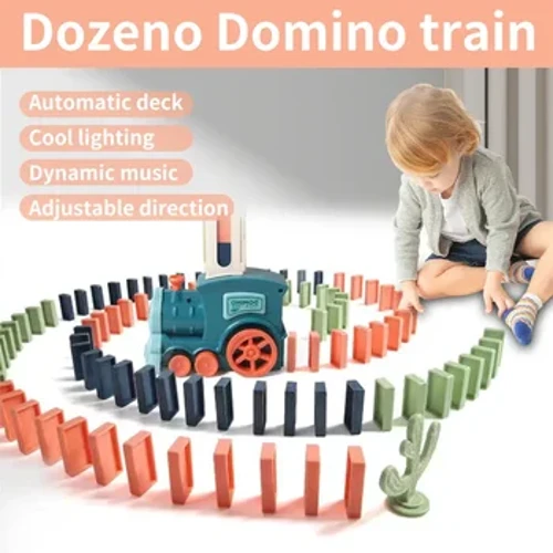 Automatsko polaganje Domino vlak Električni automobil Brick Blocks Setovi Kreativne igre Inteligencija Obrazovne DIY igračke Dječji rođendanski dar