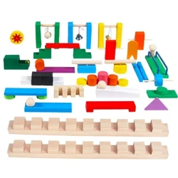 Trẻ Em Bằng Gỗ Domino Thể Chế Phụ Kiện Cơ Quan Khối Rainbow Dominos Dây Xích Phản Ứng Trí Não Trò Chơi Tư Duy Giáo Dục Đồ Chơi Quà Tặng